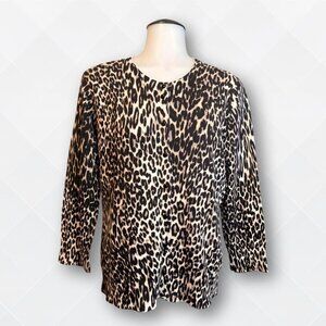 🐆 Animal Print Super Soft Cardigan Sweater – Size M | NWOT 🐆